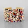 GOLDEN STELLA MULTICOLORED BEAD CUFF BRACELET