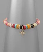 GOLDEN STELLA BRACELETS CZ STARBURST & SEQUIN BRACELET