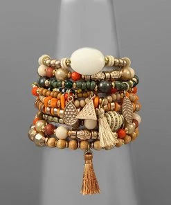 GOLDEN STELLA FANCY MULTI BEAD BRACELET BRACELETS