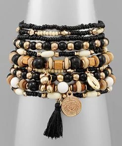 GOLDEN STELLA BRACELETS CHARMS & TASSEL BOHO BRACELET