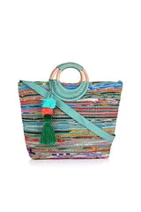 AMERICA & BEYOND OCEAN UPCYCLED HANDWOVEN TOTE BAG