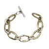 TAT2 DESIGNS INC GOLD HAMMERED LINK BRACELET