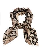 GOLDEN STELLA SHORTS SNAKESKIN SHORT PONYTAIL SCRUNCHIE 3 GOLDEN STELLA SHORTS SNAKESKIN SHORT PONYTAIL SCRUNCHIE