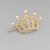 GOLDEN STELLA HATS, HEADWEAR & HAIR ACCESSORIES PEARL CROWN HAIR CLIP