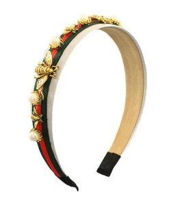 GOLDEN STELLA HATS, HEADWEAR & HAIR ACCESSORIES RED, GREEN, WHITE HEADBAND WITH GOLD BEES