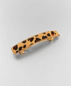 GOLDEN STELLA LEOPARD LEATHER HAIR CLIP