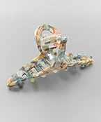 GOLDEN STELLA MARBLED HAIR CLIP