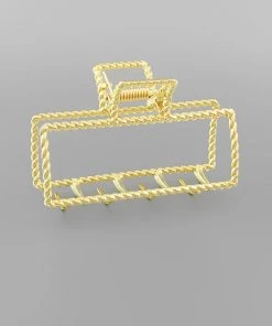GOLDEN STELLA RECTANGLE TWISTED HAIR CLIP