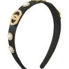 GOLDEN STELLA HATS, HEADWEAR & HAIR ACCESSORIES BLACK HEADBAND WITH GOLD, DIAMONDS, AND PEARLS
