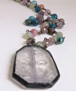 MELANIA CLARA STONE BEAD NECKLACE