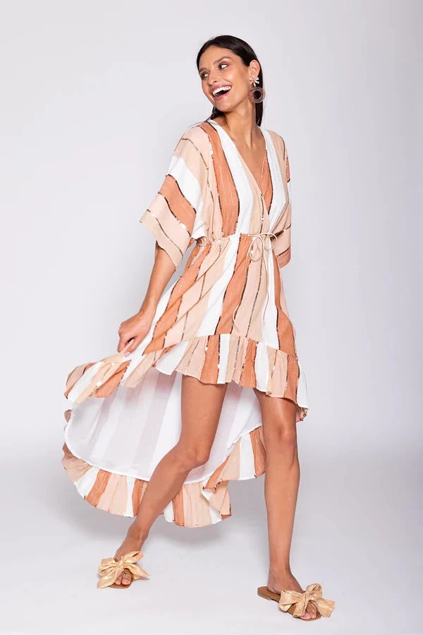 SUNDRESS DEVA SAND STRIPES &SEQUINS DRESS 1 SUNDRESS DEVA SAND STRIPES &SEQUINS DRESS