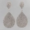 GOLDEN STELLA RHODIUM TEARDROP EARRINGS