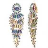 GOLDEN STELLA Oval & Multi Fan Bead Clip Earrings