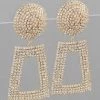 GOLDEN STELLA GEOMETRIC CRYSTAL CLIP ON EARRINGS