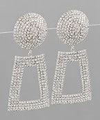 GOLDEN STELLA GEOMETRIC CRYSTAL CLIP ON EARRINGS