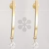 GOLDEN STELLA CRYSTAL BALL DANGLE EARRINGS