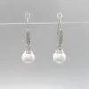 GOLDEN STELLA PEARL & CZ DANGLE EARRINGS