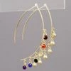 GOLDEN STELLA CRYSTAL CIRCLE BEAD EARRINGS