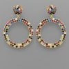 GOLDEN STELLA CRYSTAL PAVE CIRCLE EARRINGS