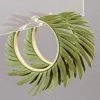 GOLDEN STELLA OLIVE BRANCH HOOP EARRINGS