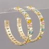 GOLDEN STELLA PASTEL MULTICOLORED HOOP EARRINGS