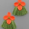 GOLDEN STELLA FLOWER AND TASSEL EARRINGS