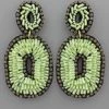 GOLDEN STELLA CIRCULAR BEADED MINT EARRINGS