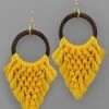 GOLDEN STELLA BRAIDED TASSEL & CIRCLE EARRINGS