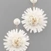 GOLDEN STELLA RAFFIA FLOWER EARRINGS