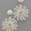 GOLDEN STELLA WHITE FLOWER EARRINGS