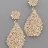 GOLDEN STELLA GOLD BEADED TEARDROP EARRINGS