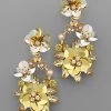 GOLDEN STELLA EARRINGS SEQUIN FLOWER TEARDROP EARRING