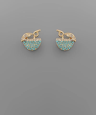 GOLDEN STELLA AQUA CRYSTAL TROPICAL DRINK EARRINGS 1 GOLDEN STELLA AQUA CRYSTAL TROPICAL DRINK EARRINGS
