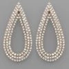 GOLDEN STELLA GOLD SPARKLING TEARDROP EARRINGS