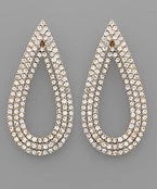 GOLDEN STELLA GOLD SPARKLING TEARDROP EARRINGS