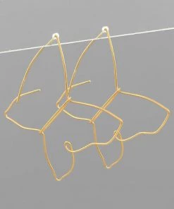 GOLDEN STELLA WIRE BUTTERFLY EARRINGS