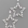 GOLDEN STELLA CRYSTAL & BAGUETTE STAR EARRINGS