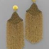 GOLDEN STELLA FRINGED FAN EARRINGS