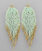 GOLDEN STELLA DANGLING MULTISTRAND BEADED EARRINGS