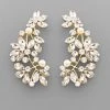 GOLDEN STELLA CRYSTAL LEAF EARRINGS