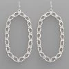 GOLDEN STELLA OVAL CHAIN HOOP EARRINGS
