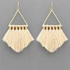 GOLDEN STELLA TRIANGLE & TASSEL EARRINGS