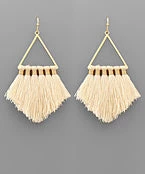 GOLDEN STELLA TRIANGLE & TASSEL EARRINGS