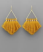 GOLDEN STELLA TRIANGLE & TASSEL EARRINGS 6 GOLDEN STELLA TRIANGLE & TASSEL EARRINGS