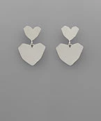 GOLDEN STELLA 2 HEART EARRINGS
