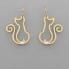 GOLDEN STELLA KITTY CAT EARRINGS
