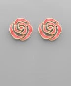 GOLDEN STELLA EPOXY ROSE EARRINGS