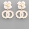 GOLDEN STELLA FLOWER INTERLOCK EARRINGS