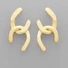 GOLDEN STELLA EARRINGS LINKED HORSESHOE EARRING