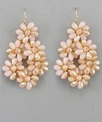 GOLDEN STELLA FLOWER TEARDROP EARRINGS
